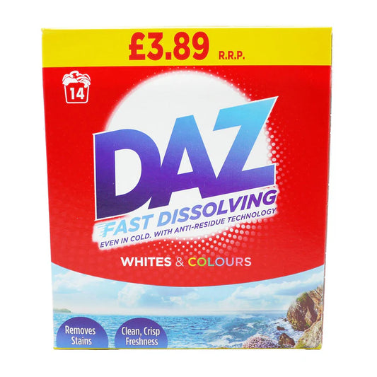 Daz Washing Powder For Whites & Colours 14 Washes Pm3.89