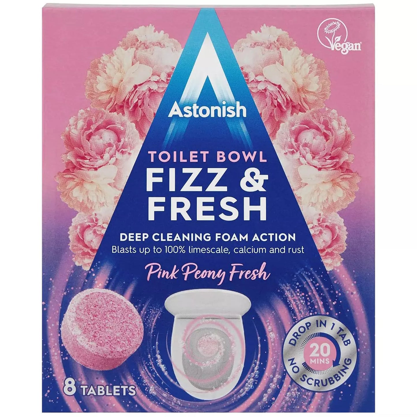 Astonish Toilet Bowl Fizz & Fresh Pink Peony