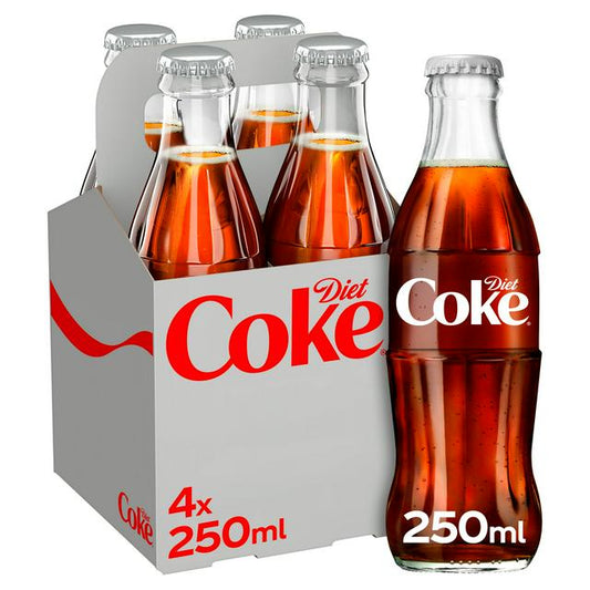 Diet Coke 4PK (Glass)