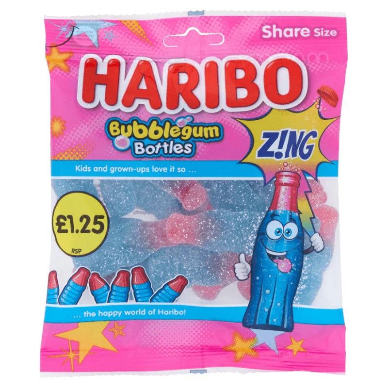 Haribo Bubblegum Bottles 10% Extra Free Pm1.25