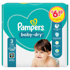 Pampers Baby Dry Size 3 Pm 6.49 30S