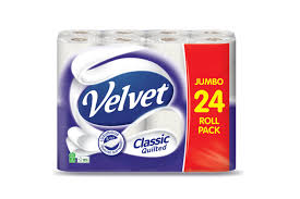 Velvet 24Roll Classic Quilted Toilet Tissue