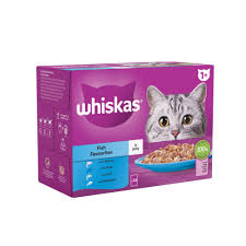 Whiskas 1+ Cat Pouch Fish Jelly 12PK