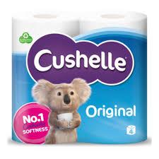 Cushelle 4Roll Toilet Tissus White