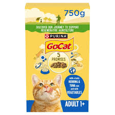 Go Cat Dry Cat Food Tuna Herring & Veg 750G