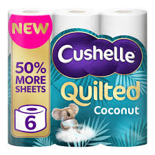 Cushelle Quilted Coconut 50% Longer 6 Roll