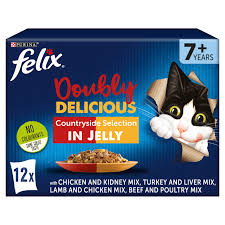 Felix Double Delicious Senior Meat In Jelly Cat Food