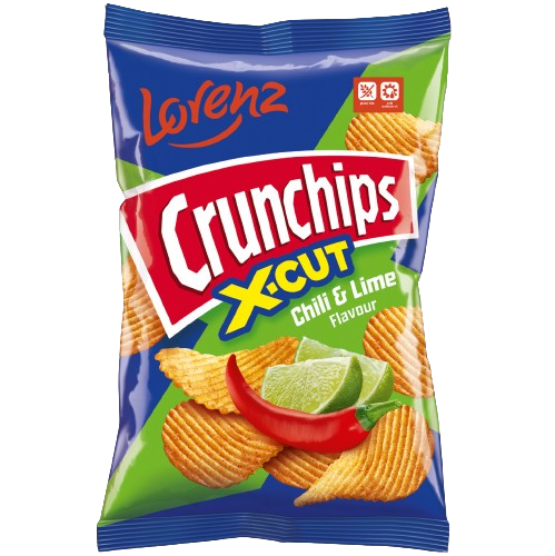 Lorenz Crunchips X-Cut Chilli & Lime