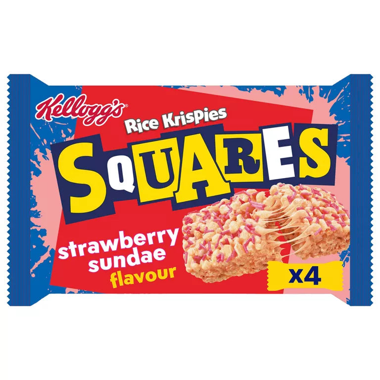 Kelloggs Rice Krispie Square Strawberry Sundae