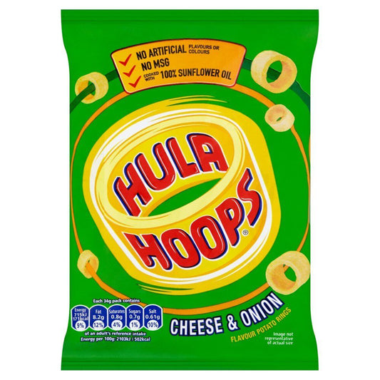 Hula Hoops Cheese & Onion 34G